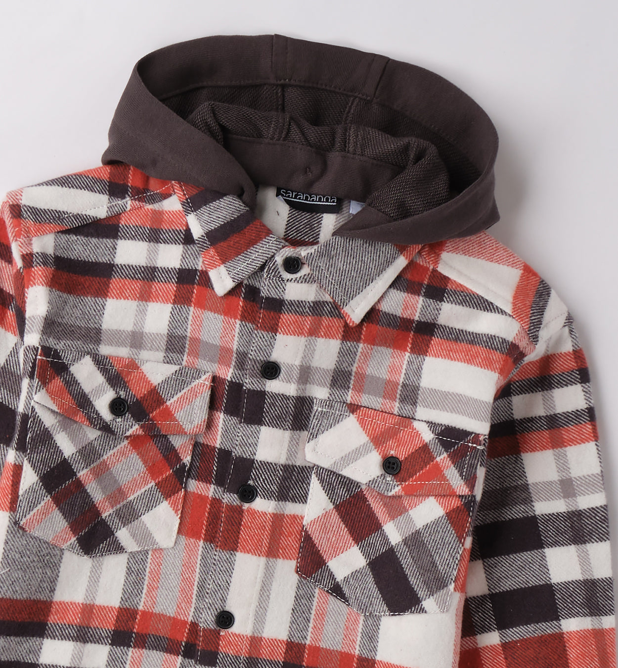 Camicia a Quadri con Cappuccio per Bambino