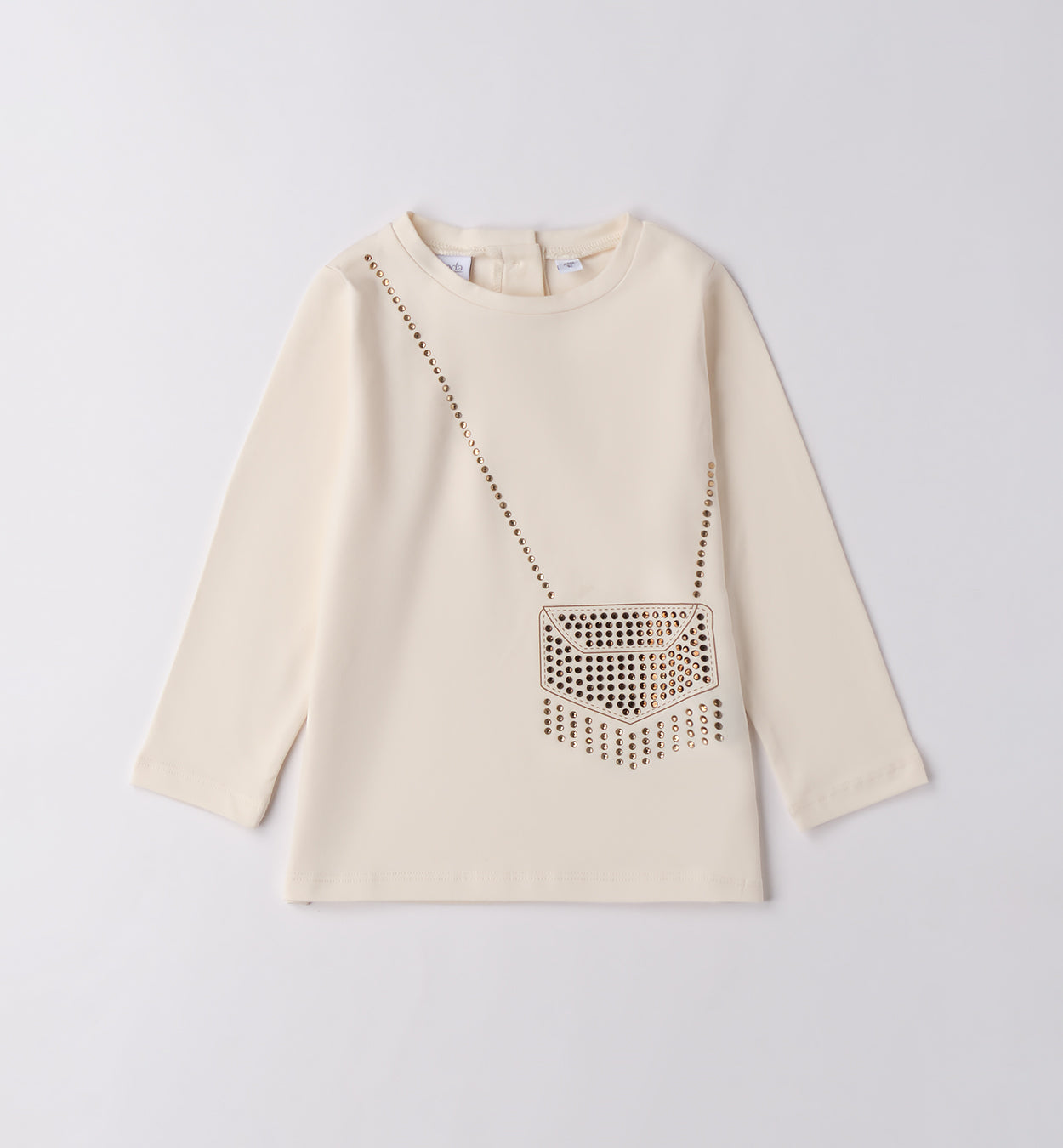 Maglietta beige a maniche lunghe