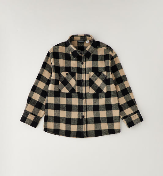 Camicia a Quadri Invernale Bambino in Tessuto Caldo