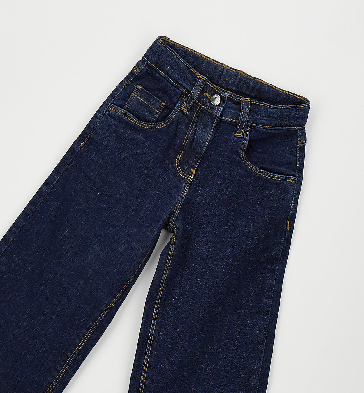 Jeans Bambina Denim Scuro Sarabanda Modello Largo Stretch – Vita Regolabile