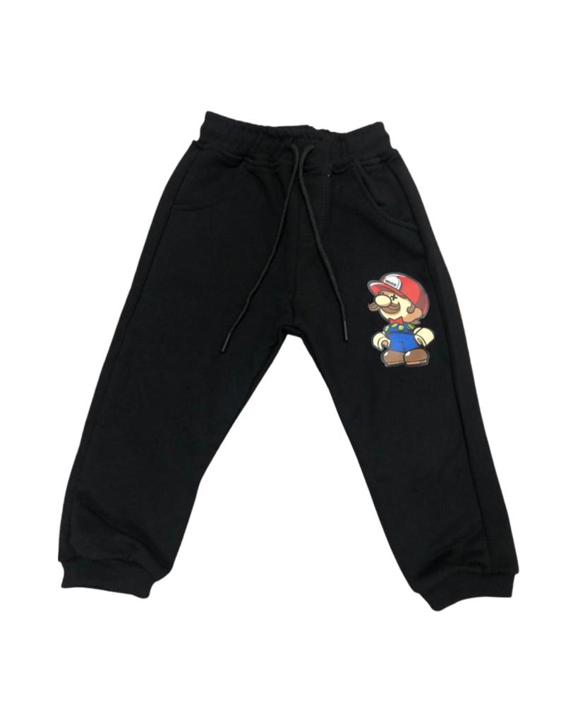 Pantaloni in felpa con polsino da bambino