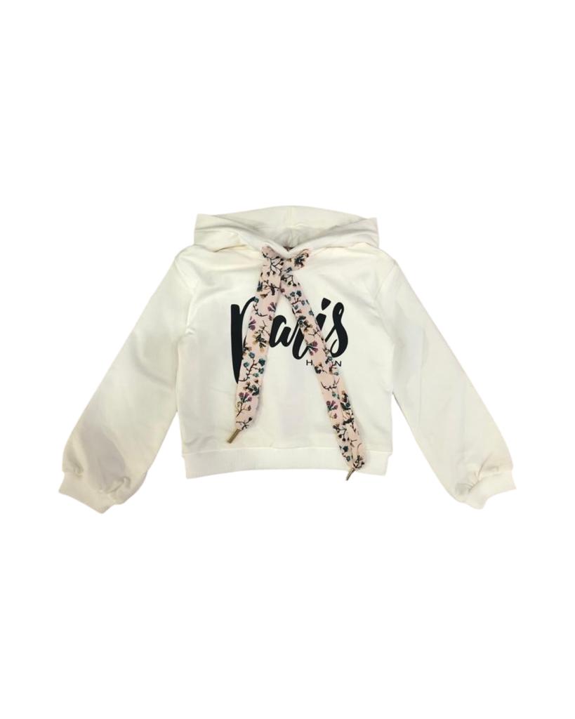 felpa , Felpa corta con cappuccio per bambina da 3anni a 7anni Paris Hilton PHBSW4183 - BabyBimbo 0-16, abbigliamento bambini