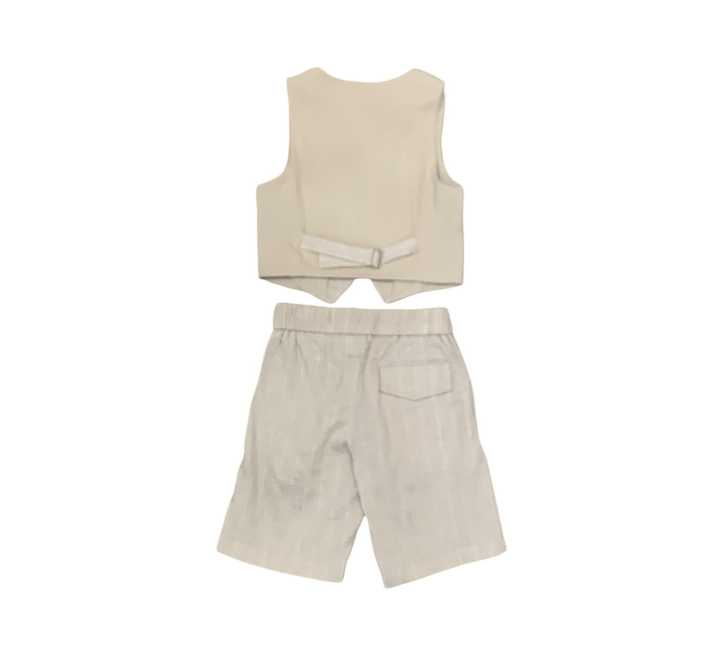 COMPLETO ELEGANTE GILET E BERMUDA BEIGE Y-CLU BYB1105
