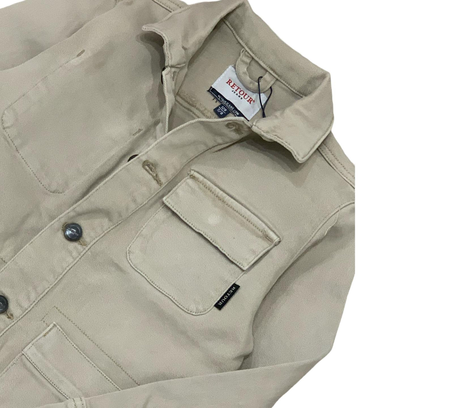 GIUBBOTTO DENIM BEIGE RETOUR RJB-051-605