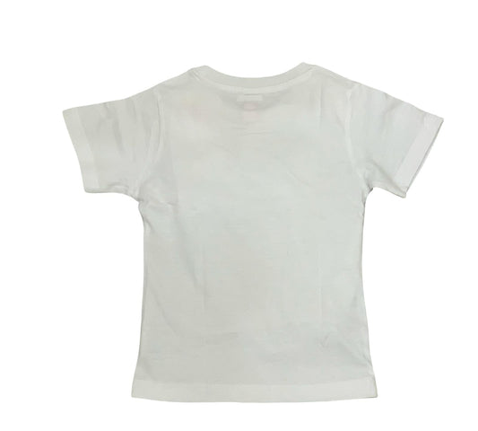 Maglietta Bianca Bambini 2-14 Anni – Stampa Panda Stile Labubu