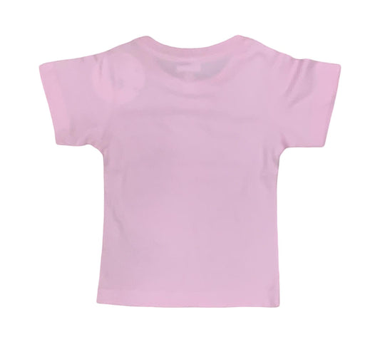 Maglietta Rosa – Coniglietto Viola su Nuvola Stile Labubu