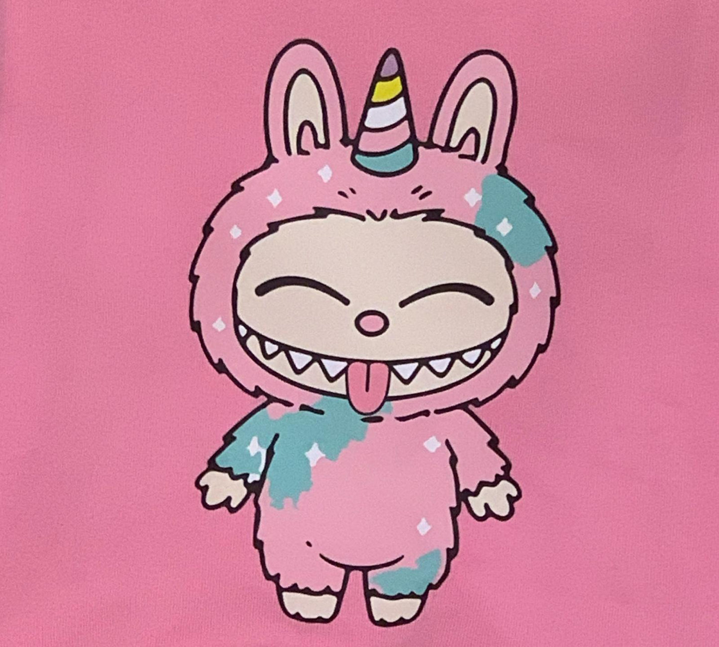 Felpa Rosa con Coniglio Unicorno | Stile Buffo