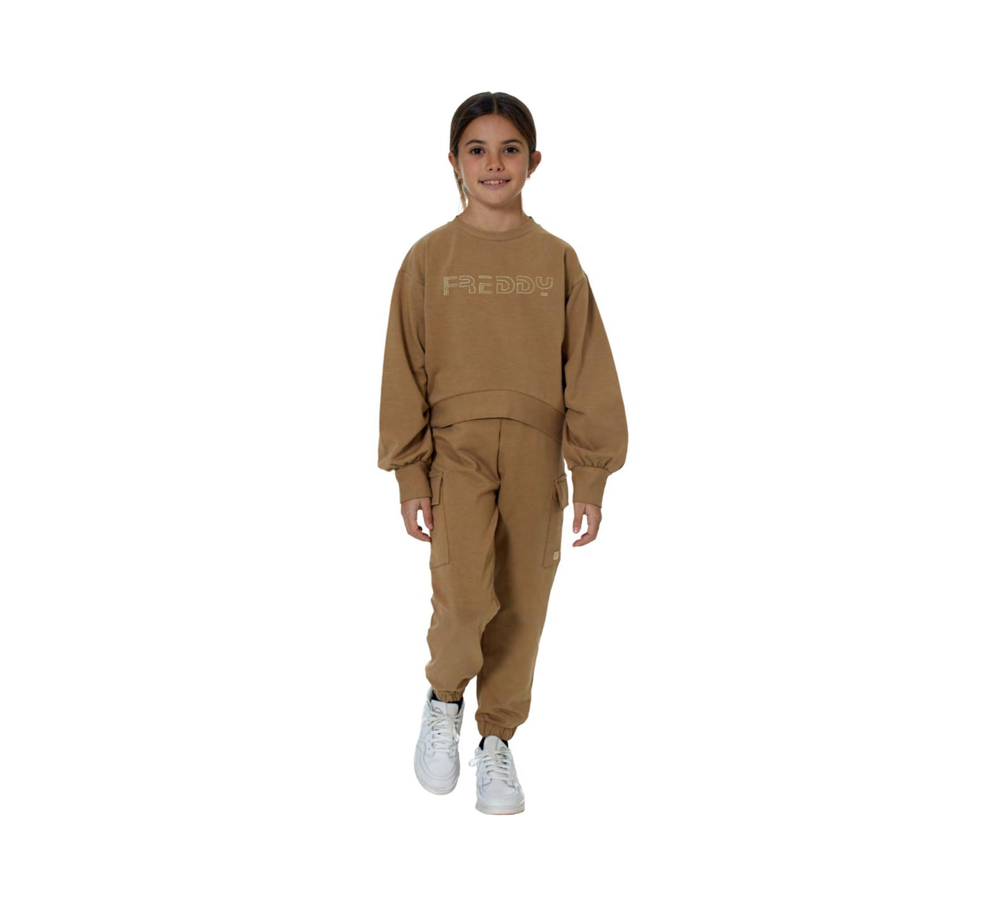 Pantaloni Cargo in Felpa Biscuit – Freddy Girl