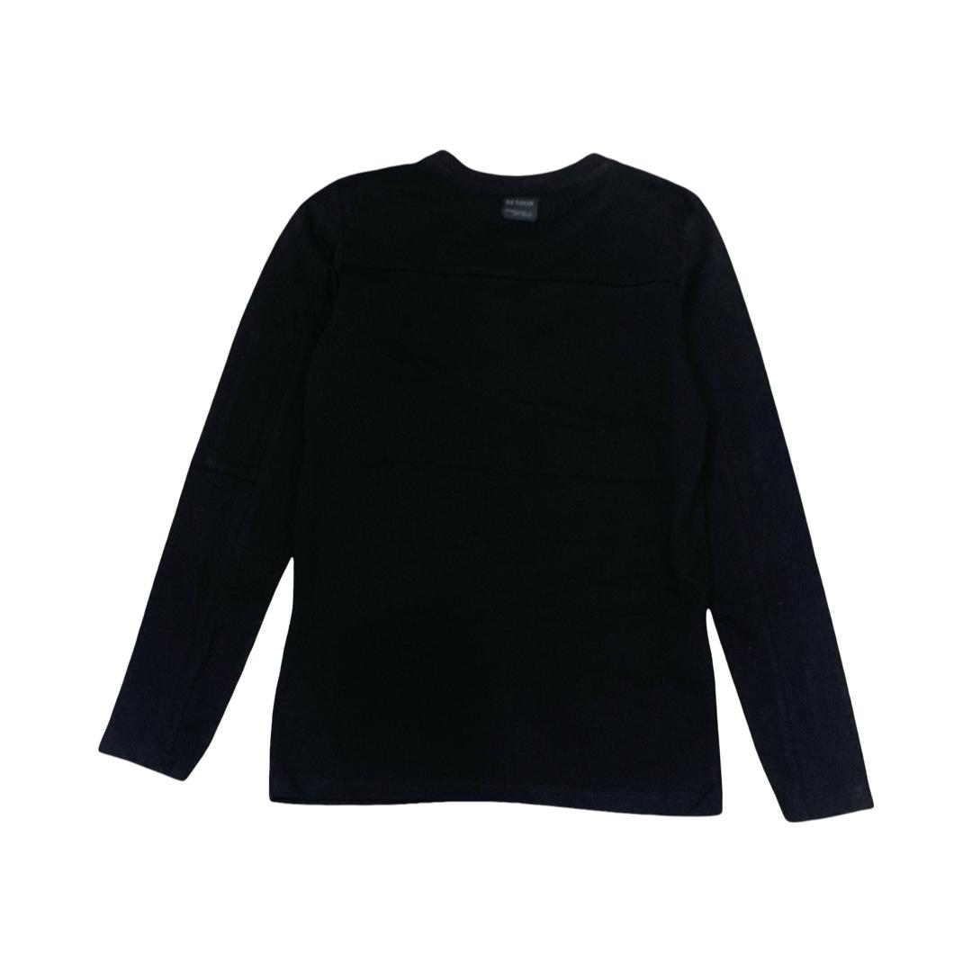 Maglietta girocollo nera Retour ragazzo – design moderno con tasca zip