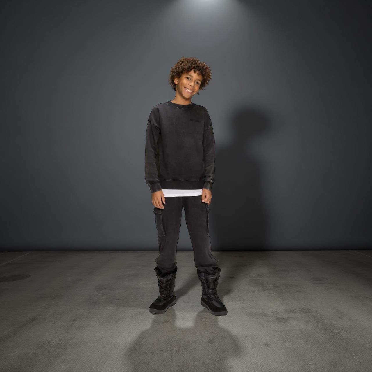 Pantaloni sportivi neri sfumati ragazzo – comodi, moderni e di tendenza