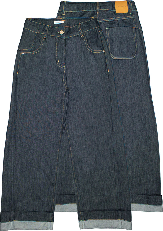 Jeans Ragazza TOBETOO Oversized Lavaggio Scuro – Modello Teen Trendy - OOPS by BabyBimbo 0-16