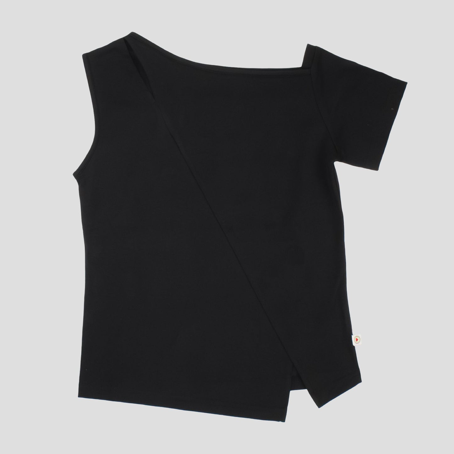 Maglietta Nera Asimmetrica Ragazza Monospalla – TOBETOO - OOPS by BabyBimbo 0-16