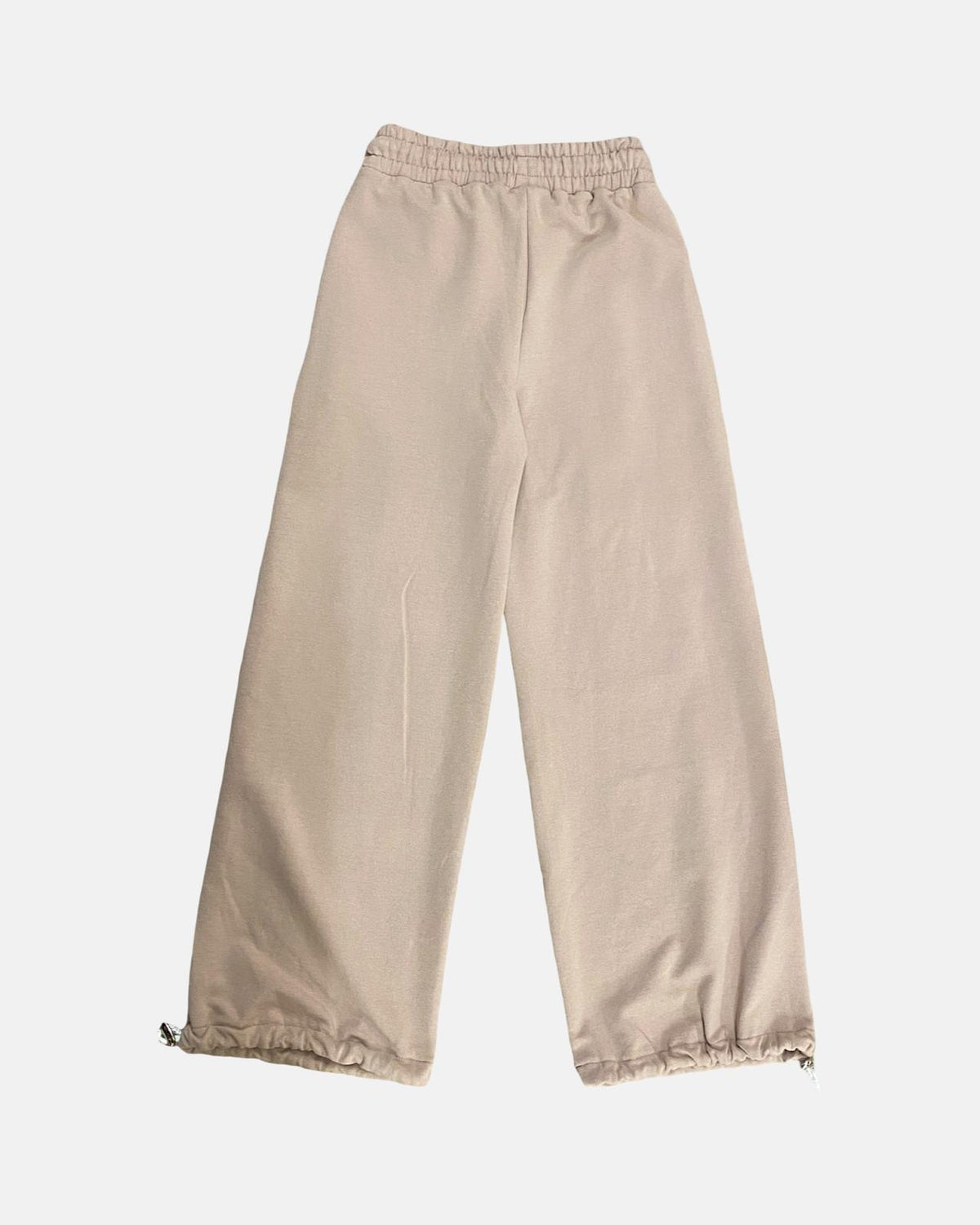 Pantalone Tuta Ragazza Freddy Beige Largo con Fondo Regolabile