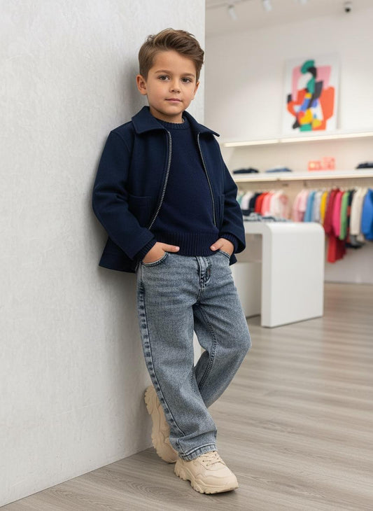 Jeans Bambino Sarabanda Stone Washed Stretch – Regular Fit con Vita Elasticizzata