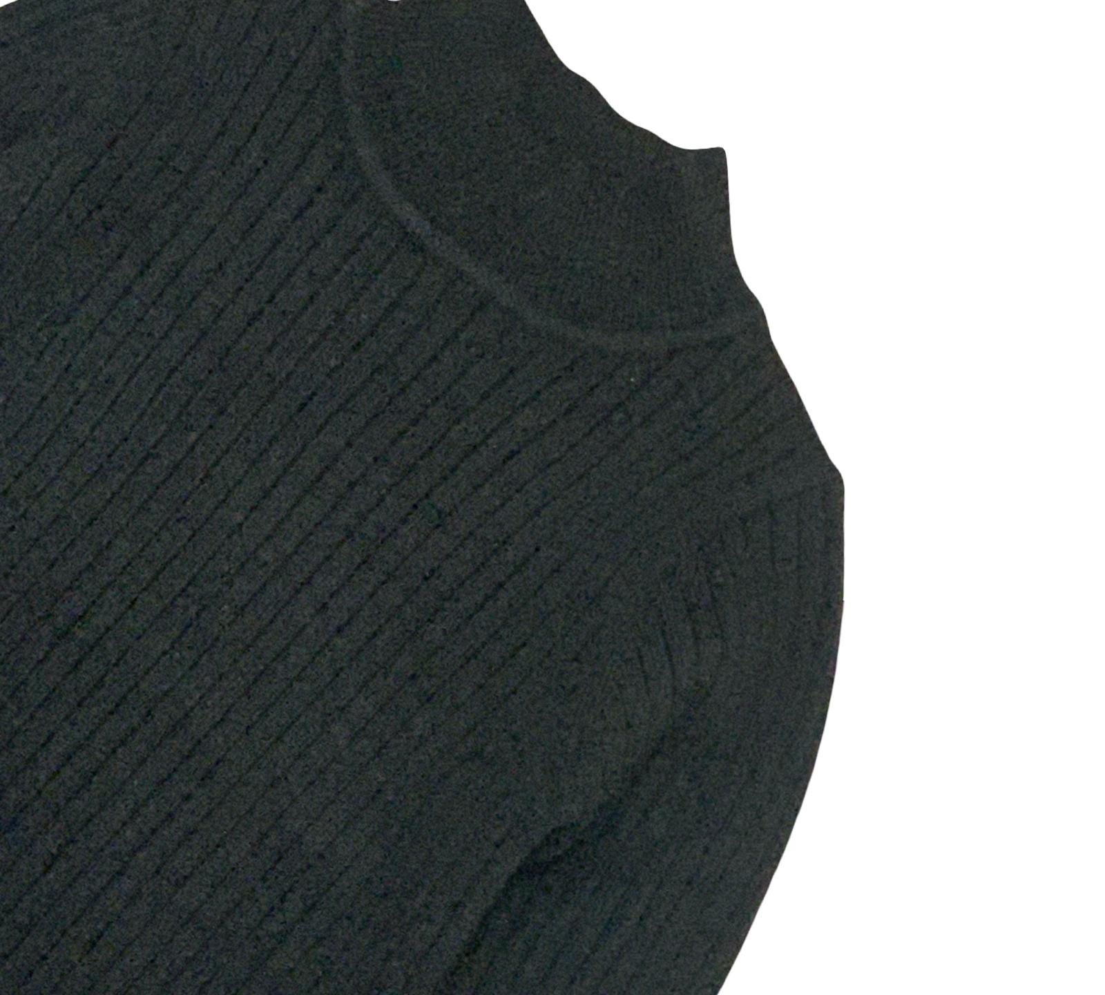 Abito nero tubino bambina in maglia a costine, elegante e comodo per occasioni speciali