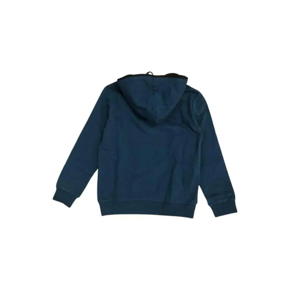 felpa con cappuccio ragazzo Bikkembergs blu scuro vista posteriore con maniche lunghe e polsini a costine