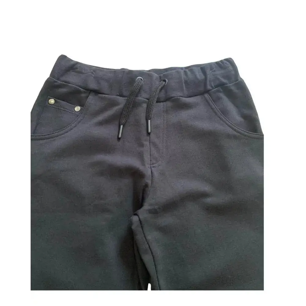 pantaloni ragazzo Bikkembergs jogger neri in felpa con coulisse vita elasticizzata e tasche frontali