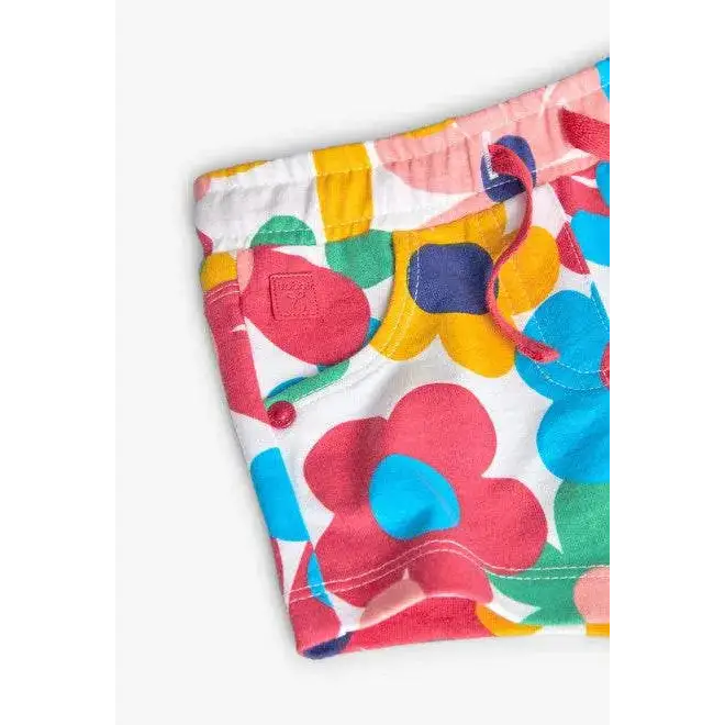 Completo corto bambina estate Boboli con fantasia floreale colorata per bambine