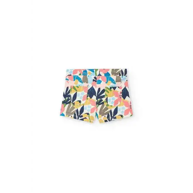Completo estivo bambina fantasia fiori Boboli con pantaloncini colorati e motivo floreale vivace