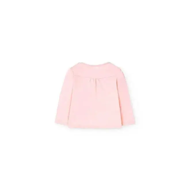 completo neonata Boboli maglia rosa a maniche lunghe in cotone morbido