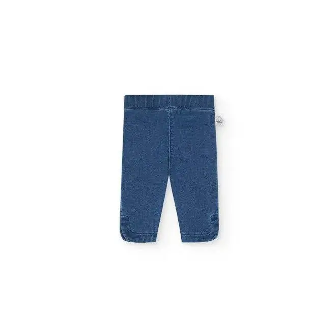 Pantaloni blu in tessuto morbido per neonato del completo neonata Boboli