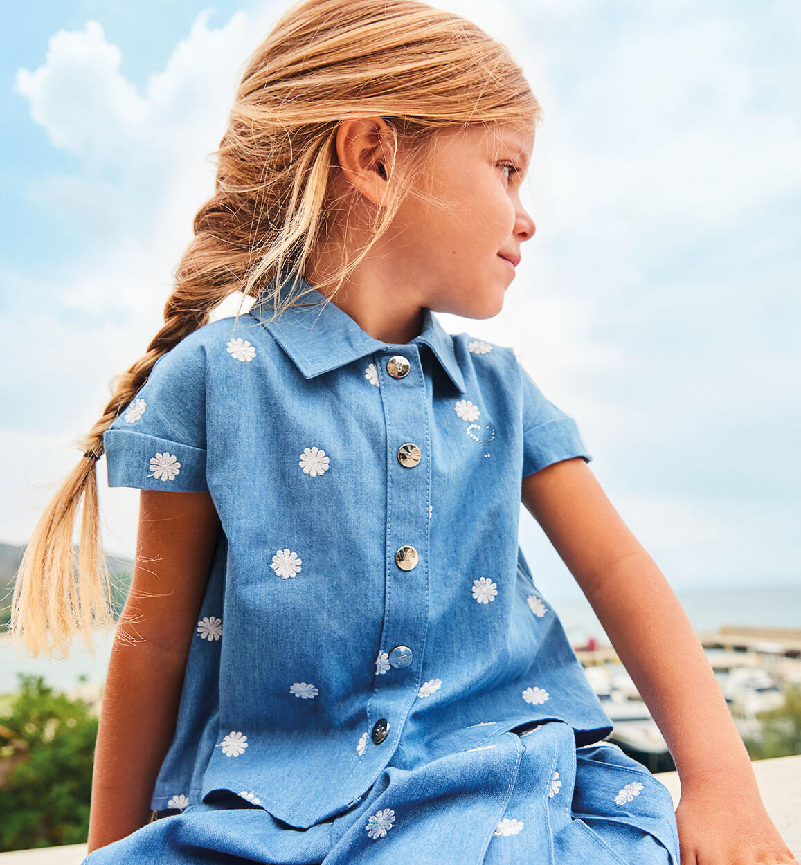 Camicia 100% cotone per bambina Sarabanda