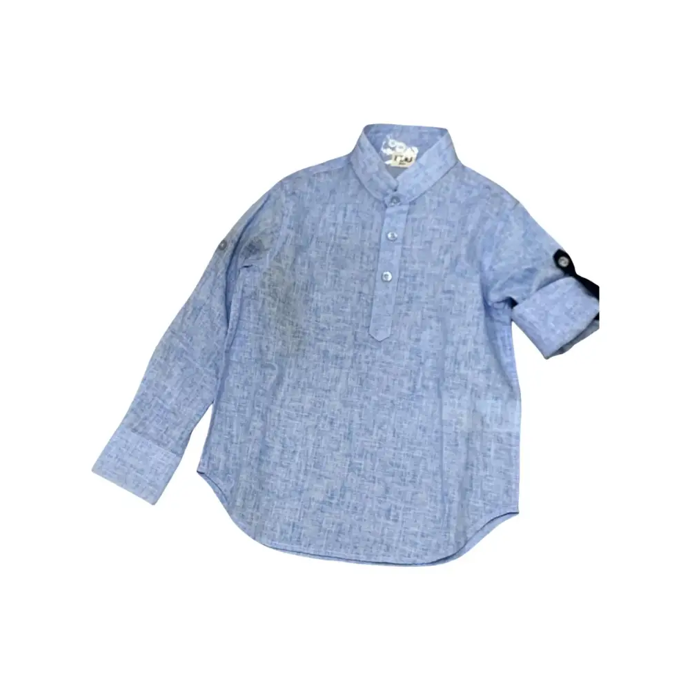 Camicia coreana Azzurro per ragazzo da 3anni a 7anni Y-CLU BYB11083 - 3anni - camicia