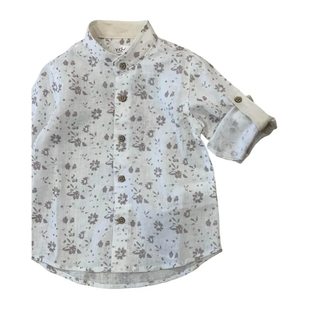 Camicia coreana fantasia Fiori per ragazzo da 3anni a 7anni Y-CLU BYB11054 - OOPS by BabyBimbo 0-16