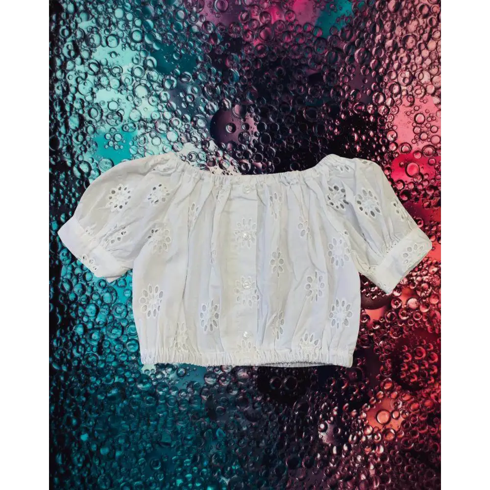 Camicia Crop Pizzo per Bambina da 3 a 7anni Y-Clù YB21401 - OOPS by BabyBimbo 0-16