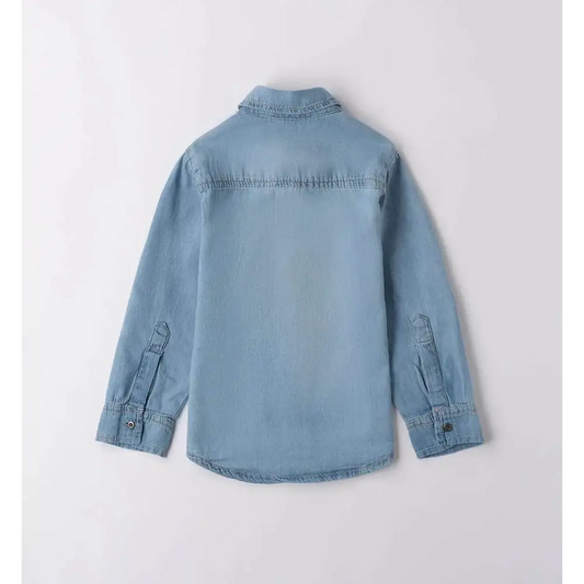 Camicia jeans da bambino da 18mesi a 8anni Sarabanda 0B038 - OOPS by BabyBimbo 0-16