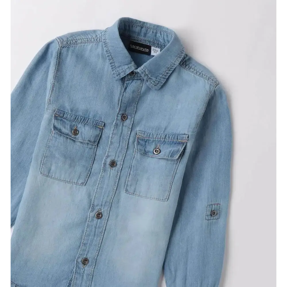 Camicia jeans da bambino da 18mesi a 8anni Sarabanda 0B038 - OOPS by BabyBimbo 0-16