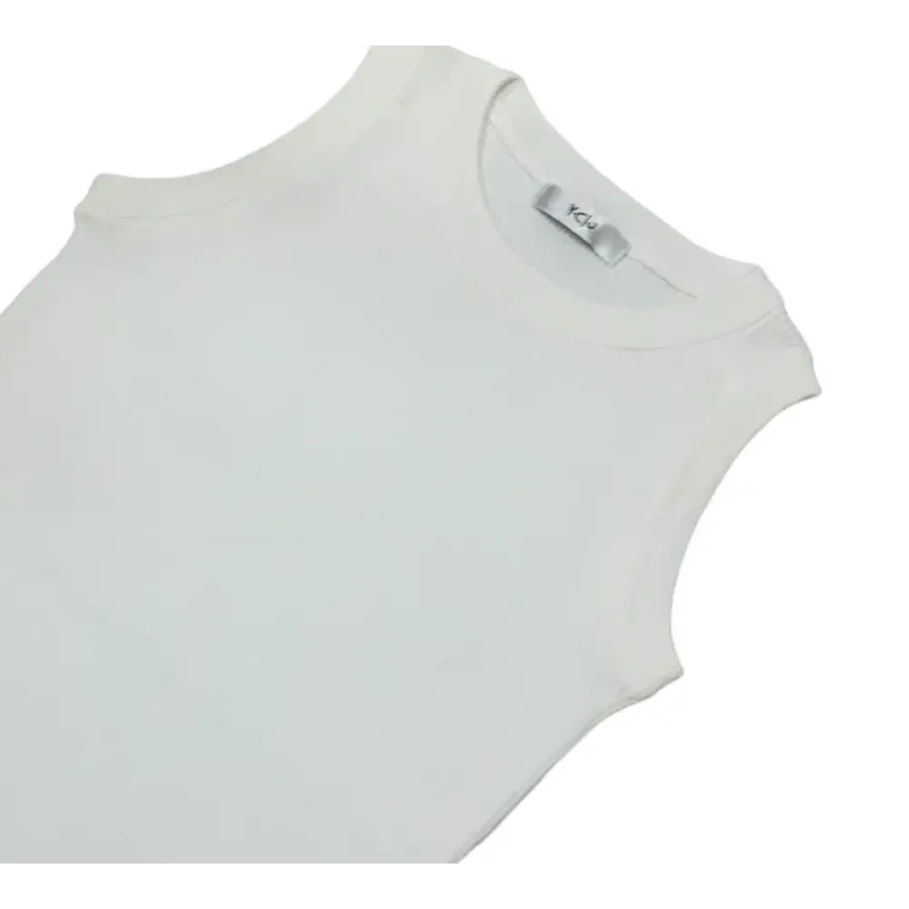 Canottiera bianca per bambina Y Clù canottiera bambina estate 2024 in cotone leggero