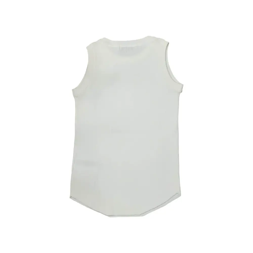 Canottiera bambina estate 2024 bianca in cotone senza maniche Y-Clù