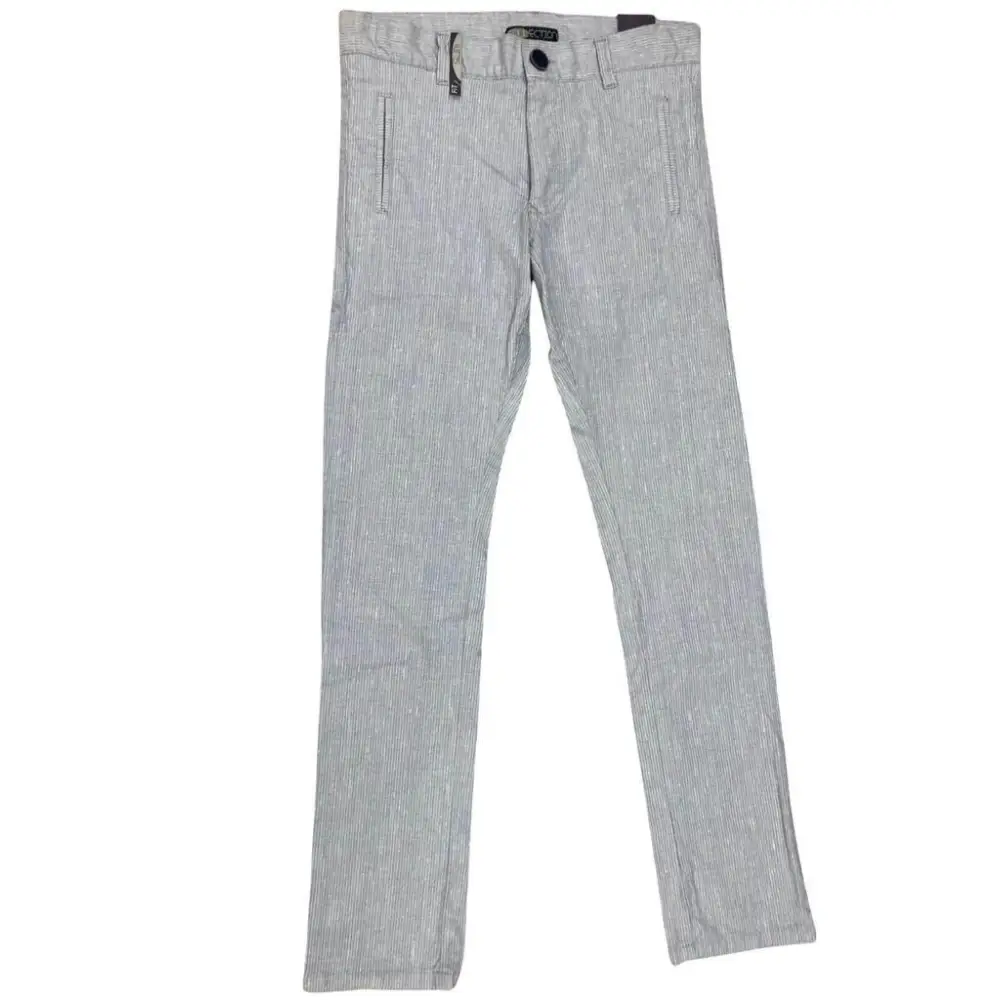 pantaloni slim fit ragazzo regolabili Sarabanda grigio chiaro effetto texture con vita regolabile e tasche