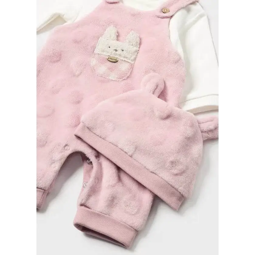 Completo 2 pezzi Pagliaccetto con cappellino orecchie neonata 0-18mesi Mayoral 2606 - OOPS by BabyBimbo 0-16