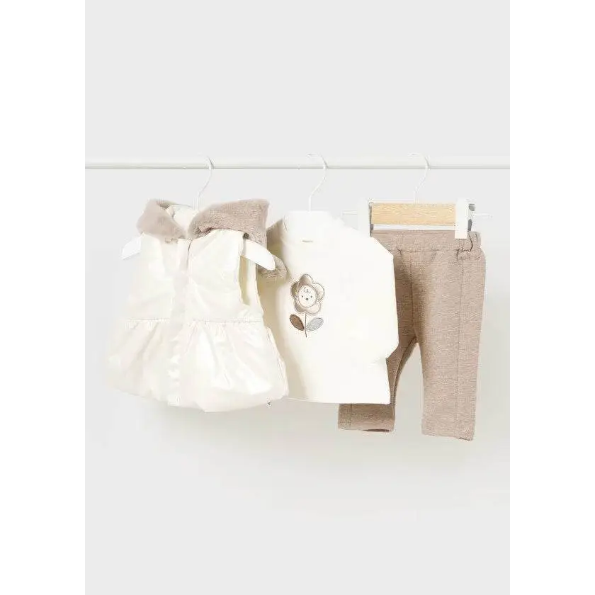 Completo 3 pezzi Gilet neonata 0-18mesi Mayoral 2614 - OOPS by BabyBimbo 0-16