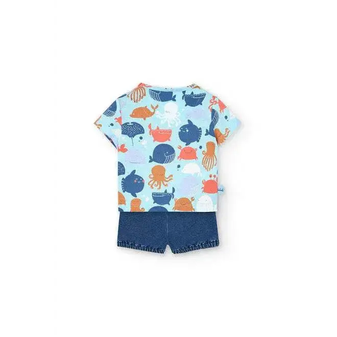Completo corto 2pz per neonati Boboli 101181 - OOPS by BabyBimbo 0-16