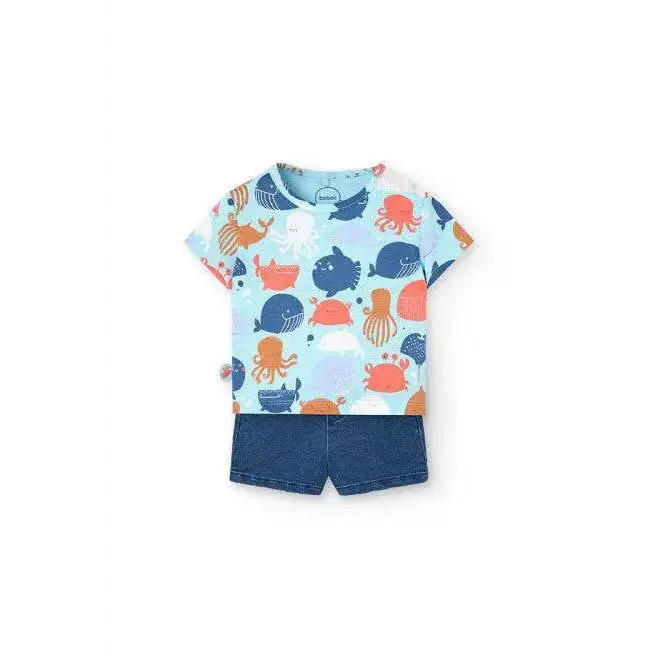 Completo corto 2pz per neonati Boboli 101181 - OOPS by BabyBimbo 0-16