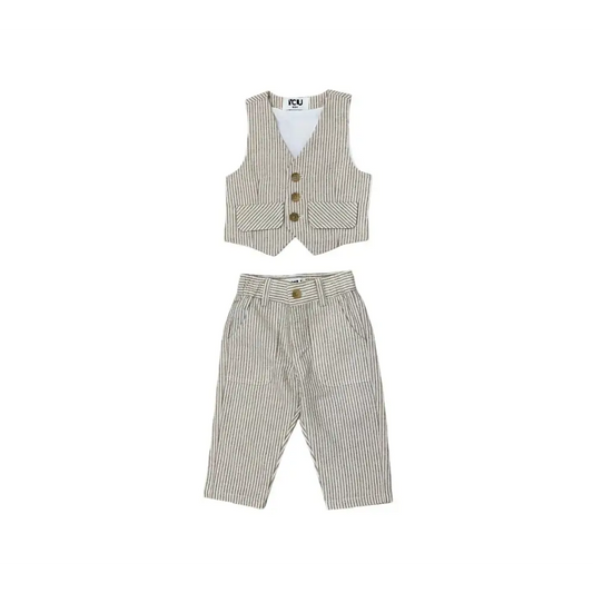COMPLETO GILET E PANTALONI ELEGANTE Y-CLU 347JYMBS25 - OOPS by BabyBimbo 0-16