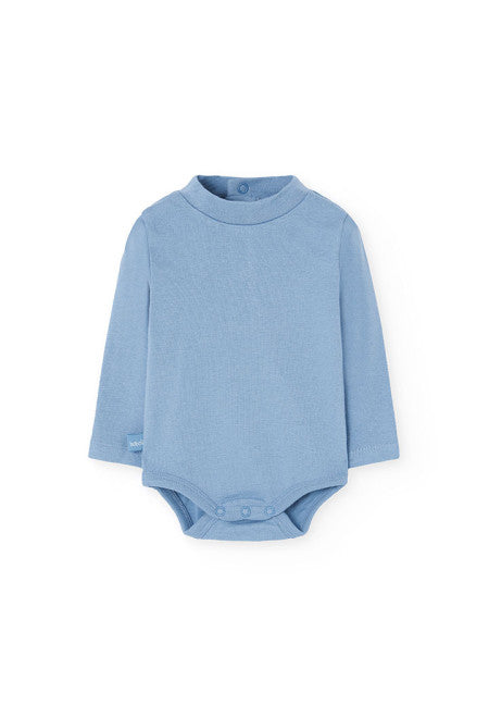Completo per neonato in maglia con animali blu Boboli body a maniche lunghe in cotone