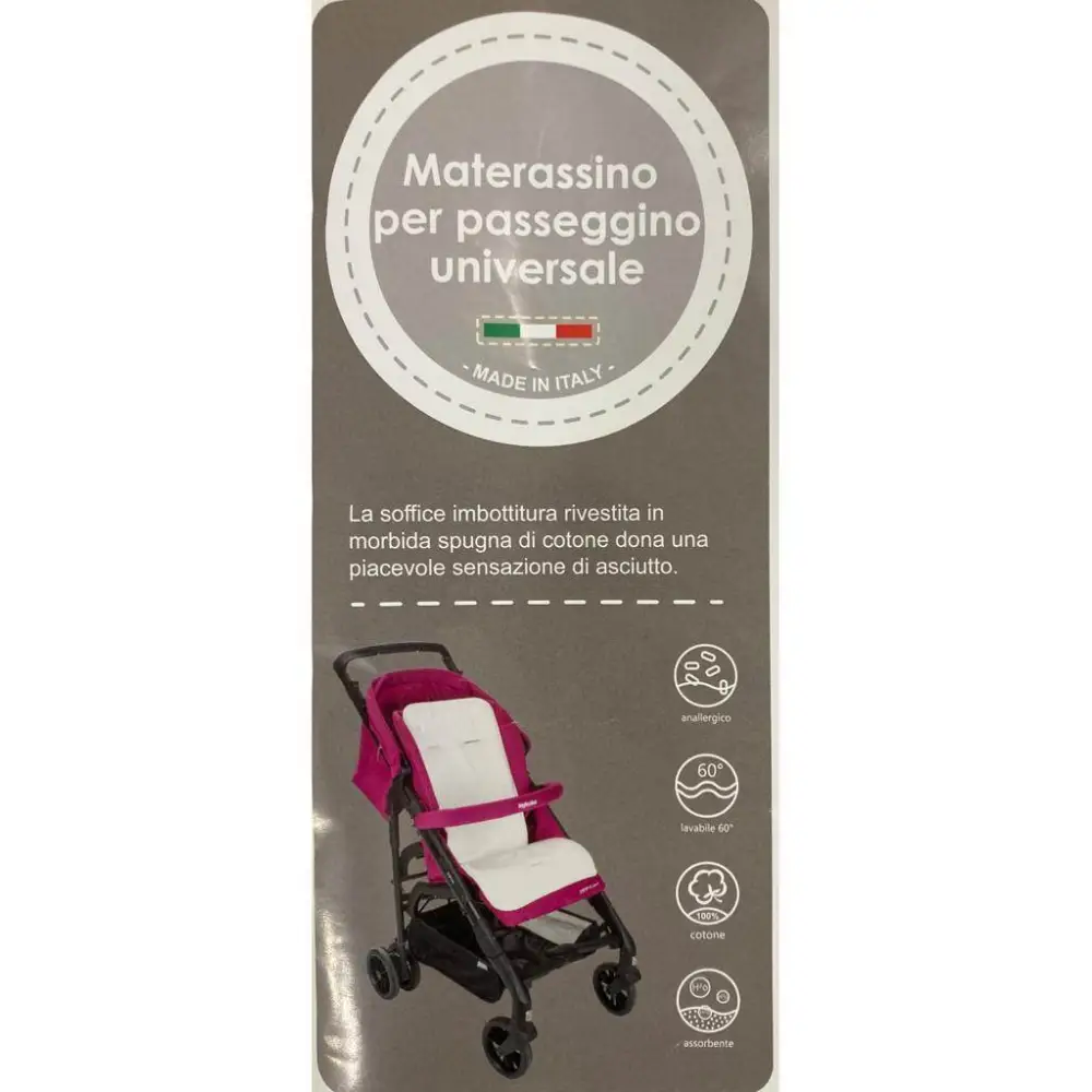 Copri Passeggino Universale in Spugna (materassino) colore Azzurro adatta BabyIdea - OOPS by BabyBimbo 0-16