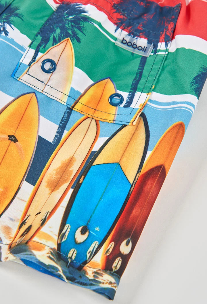 Costume da bagno bambino tessuto riciclato tavola da surf – BOBOLI - OOPS by BabyBimbo 0-16