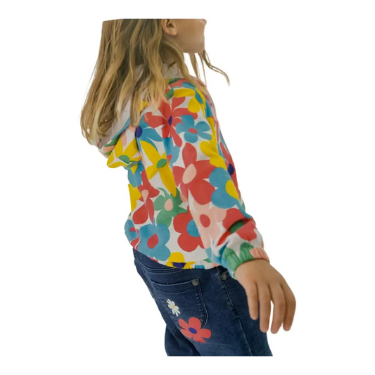 FELPA CAPPUCCIO STACABILE MULTICOLORE BOBOLI 241120 - Felpa