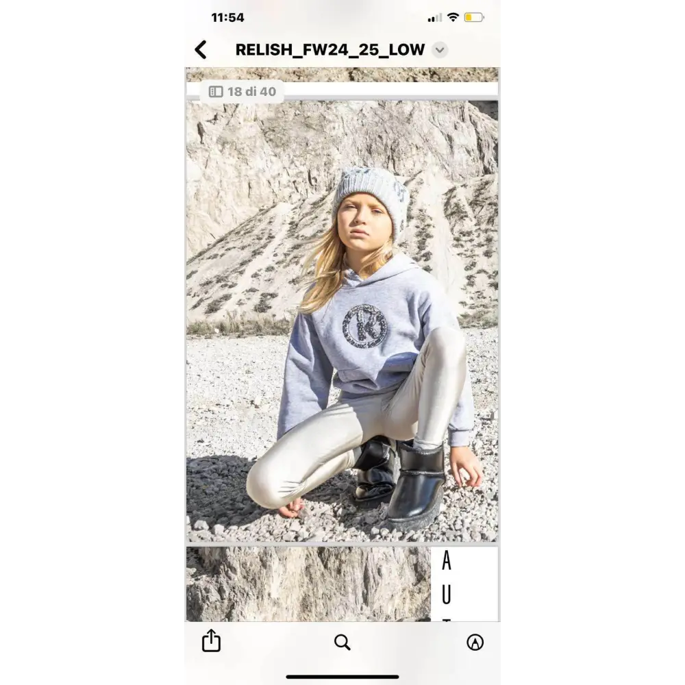 Felpa chiusa con il cappuccio per bambina da 8anni a 16anni Relish Girl felpa palma - OOPS by BabyBimbo 0-16