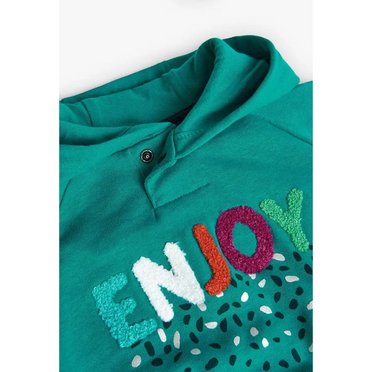 Felpa per bambina in Turchese per Bimba Boboli 2229003 - OOPS by BabyBimbo 0-16