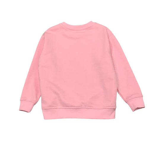 Felpa rosa bambina coniglietto in morbido materiale, perfetta per outfit casual e comfort quotidiano