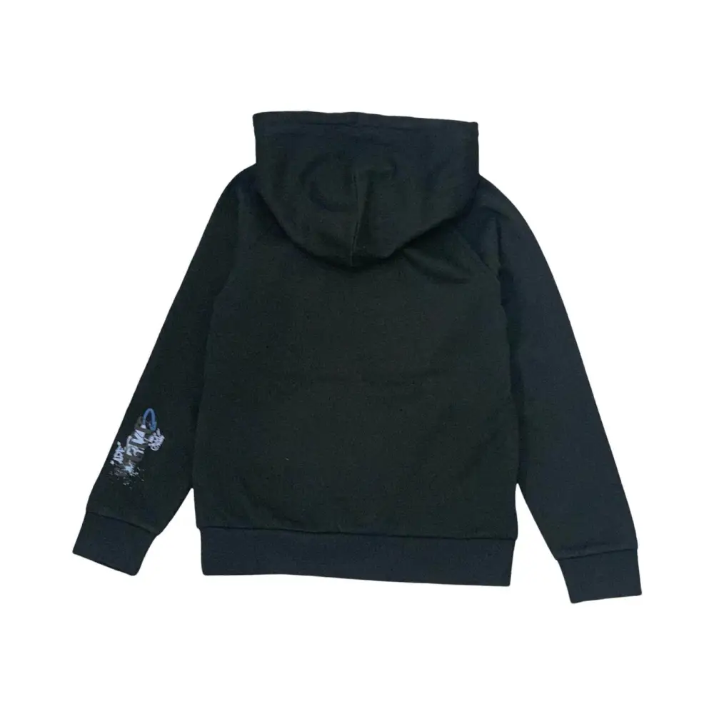 Felpa Bikkembergs nera con cappuccio e stampa grafica sulla manica FELPA STREET ART LIMITED EDITION BAMBINO