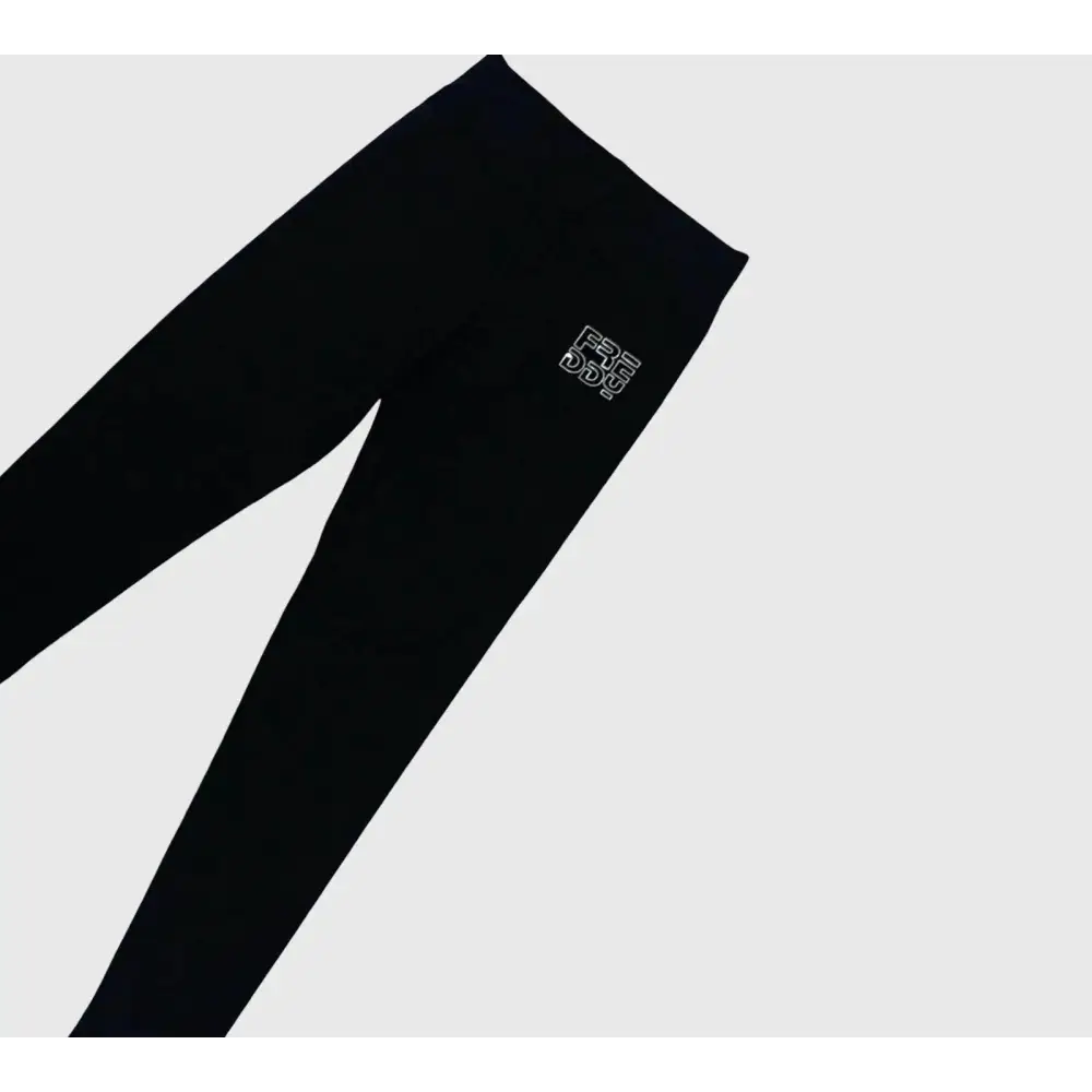 Leggings Freddy FR2012 bambini neri con logo Freddy bianco sulla gamba sinistra