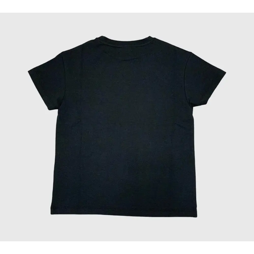 Maglietta logo Freddy bambina nera a maniche corte in cotone morbido per uso quotidiano