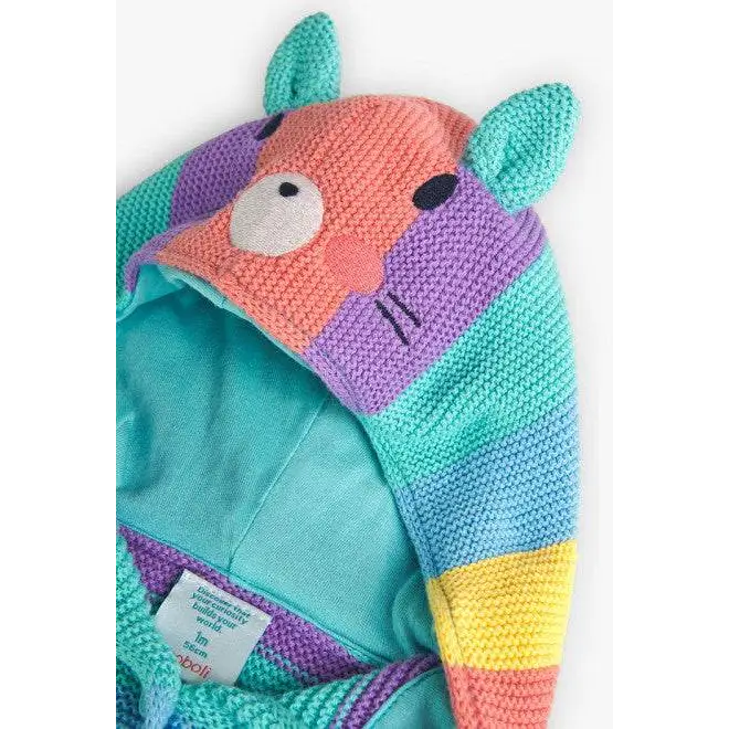 Felpa Boboli bambino con cappuccio decorato con orecchie e faccina colorata giacca con cappuccio unisex colorata